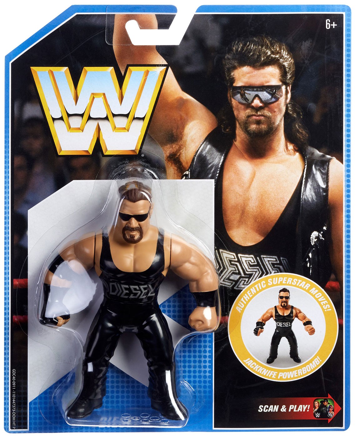 Rétro WWE Wrestling Action Figure Mattel avec Scan /& Play QR Code