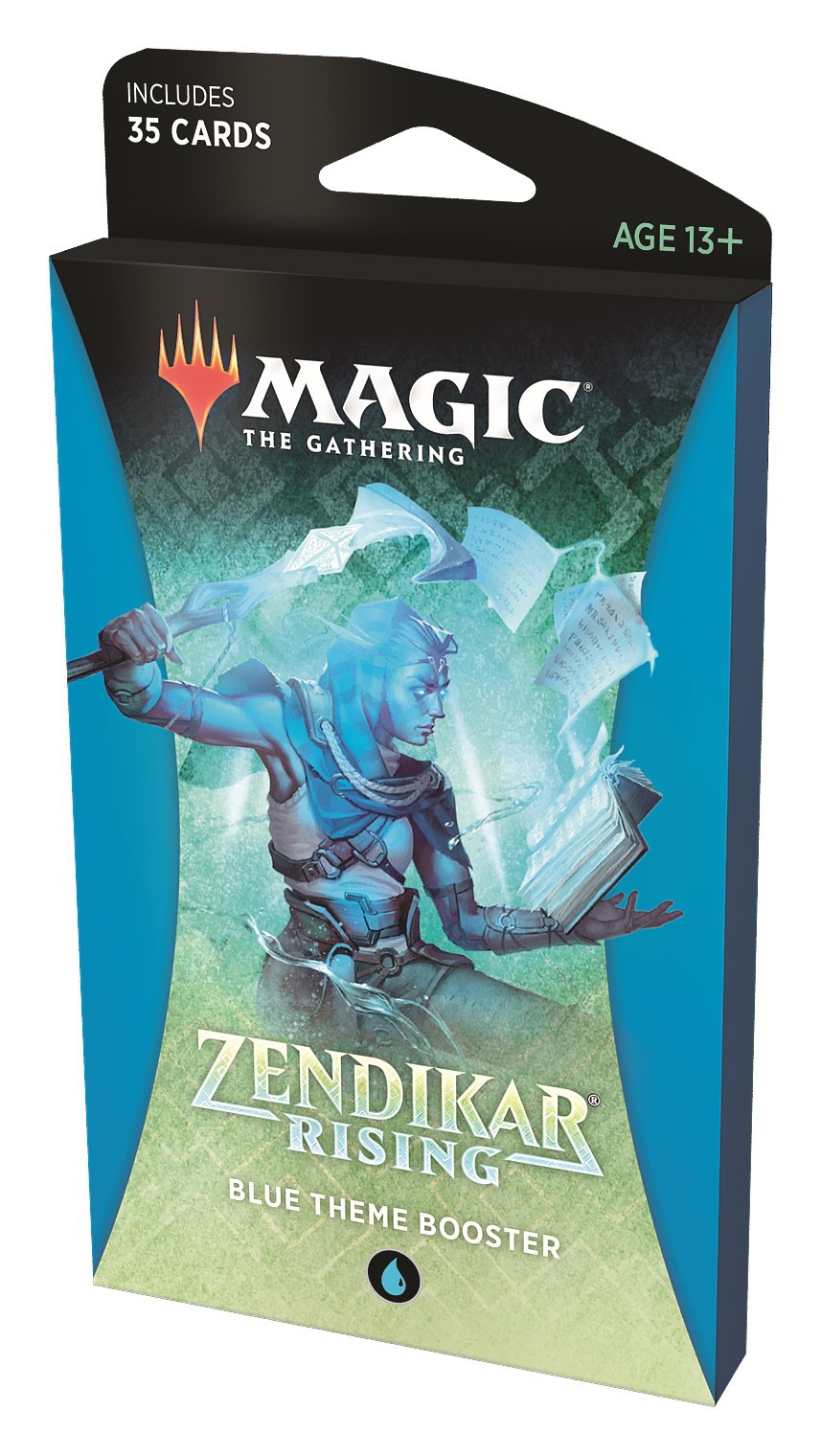 Magic the Gathering MtG TCG Zendikar Rising Blue Theme Booster Pack [35