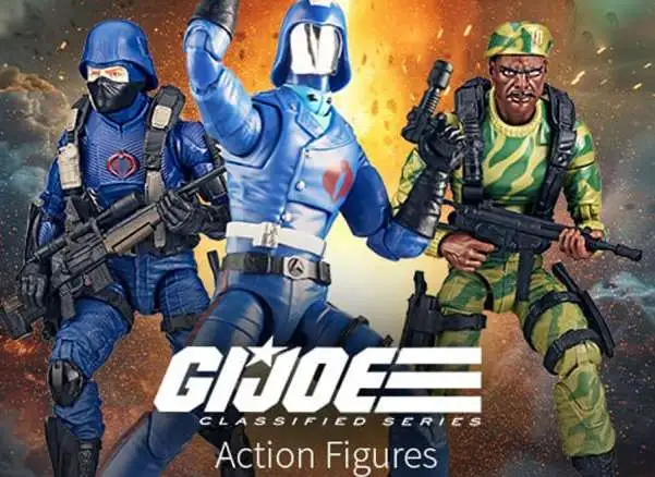 GI Joe Classified Retro Cardback Cobra Commander, Cobra Trooper & Sgt Stalker!
