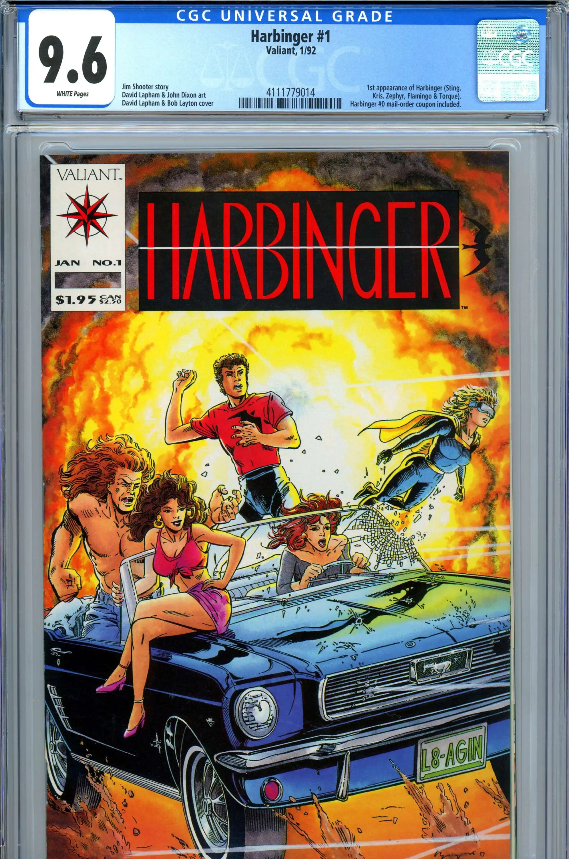 Valiant Comics Harbinger #1 1992 Comic Book [CGC 9.6]