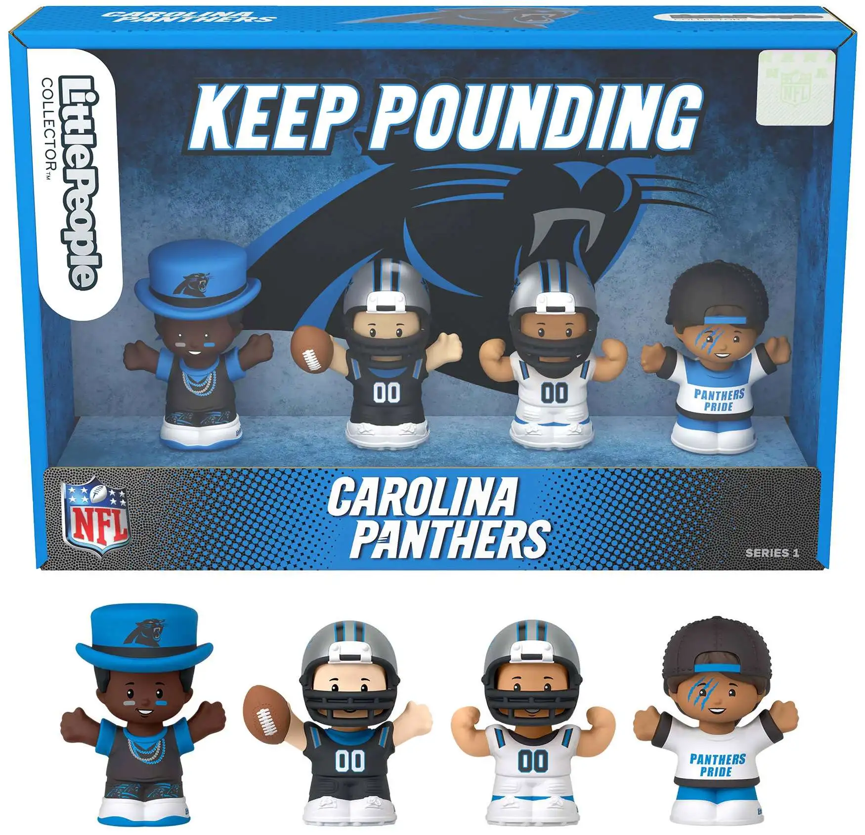 Fisher Price Little People x NFL Collector Series Carolina Panthers Figure 4-Pack [Keep Pounding]