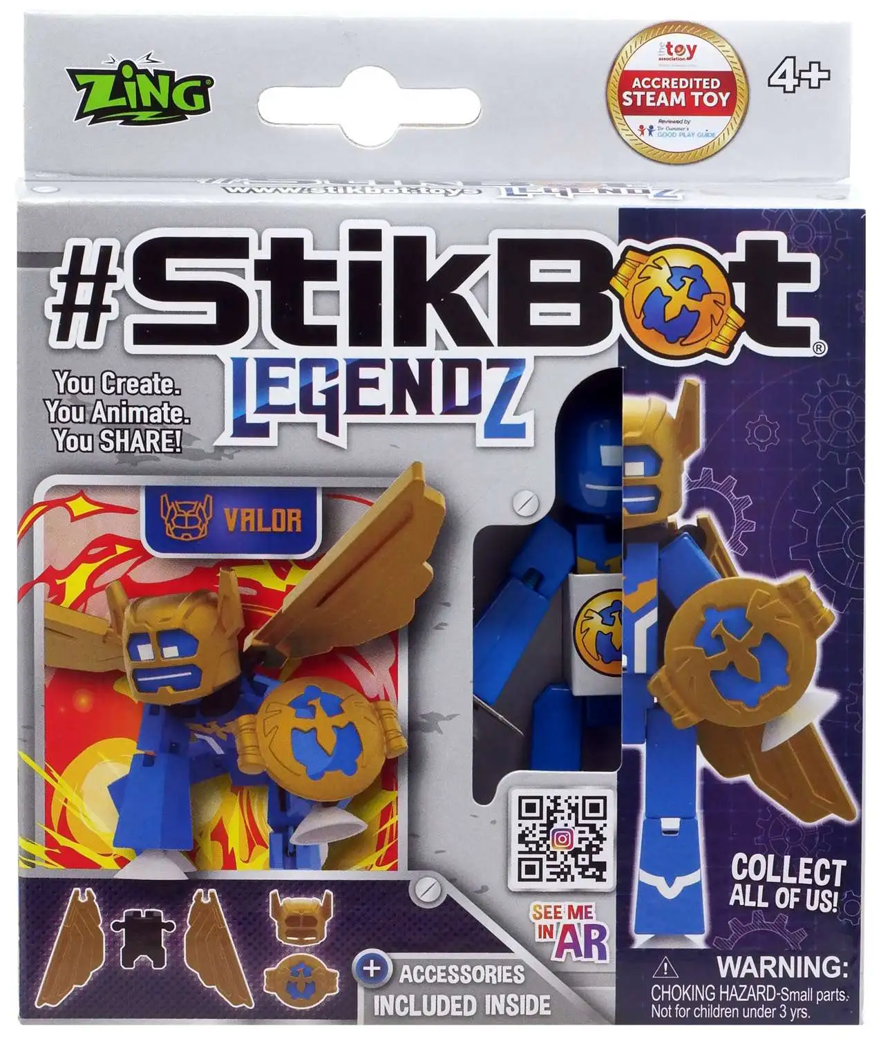 Stikbot Legendz Valor 3 Figure Zing ToyWiz