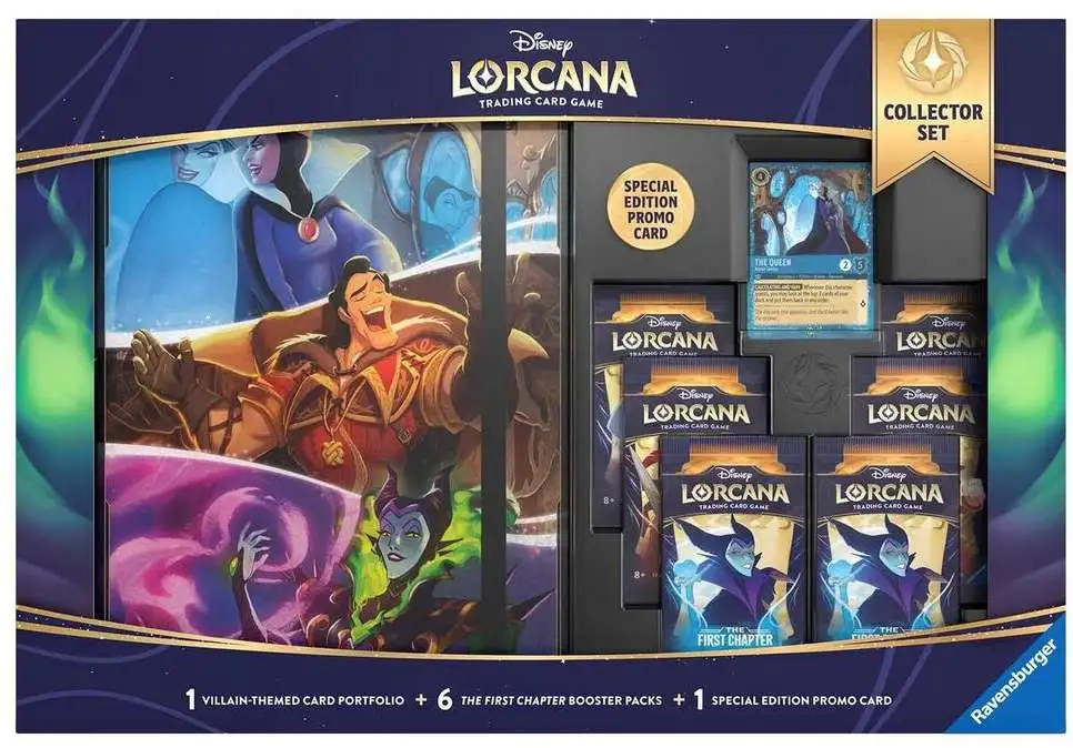 Disney Lorcana Trading Card Game First Chapter Exclusive COLLECTOR Set [1 Portfolio, 6 Booster Packs & 1 Promo Card]