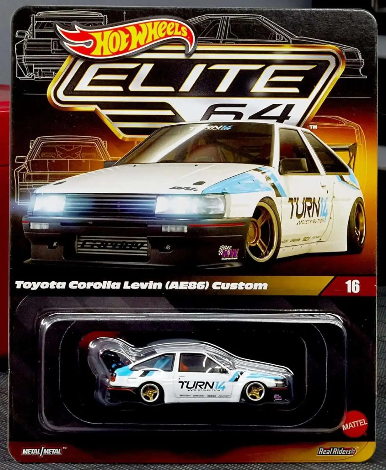Hot Wheels Elite 64 Toyota Corolla Levin (AE86) Custom Die Cast Car