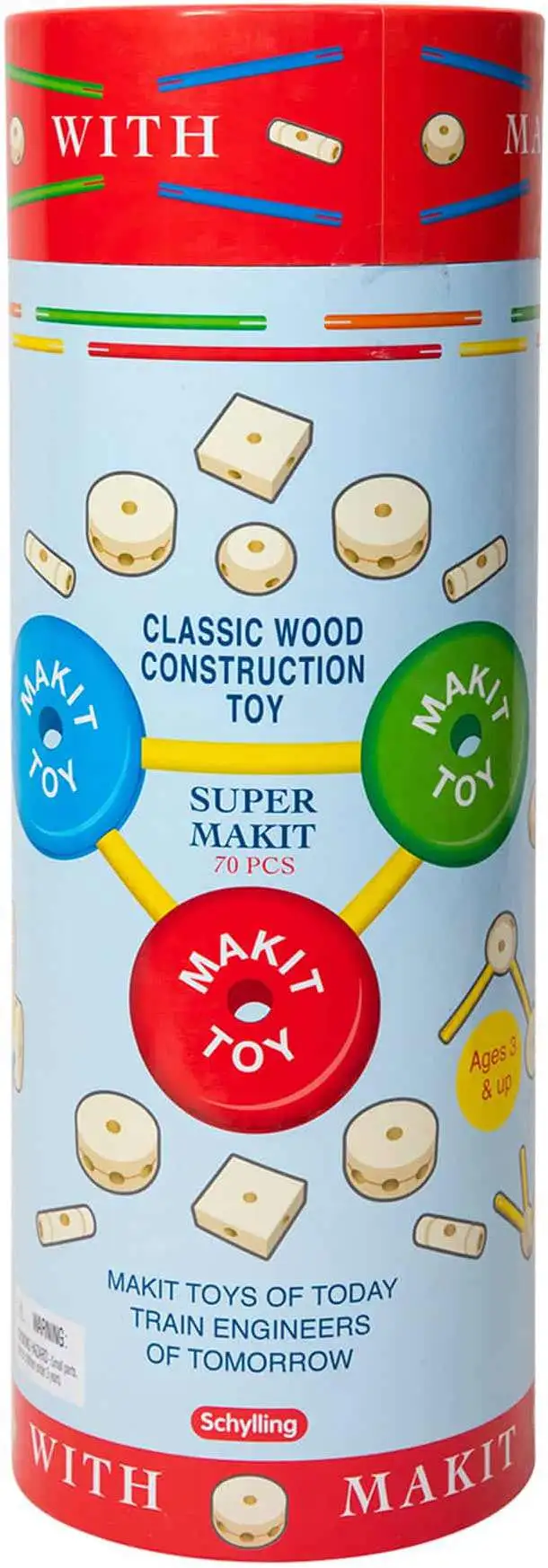 Super Makit Classic Wooden Construction Toy