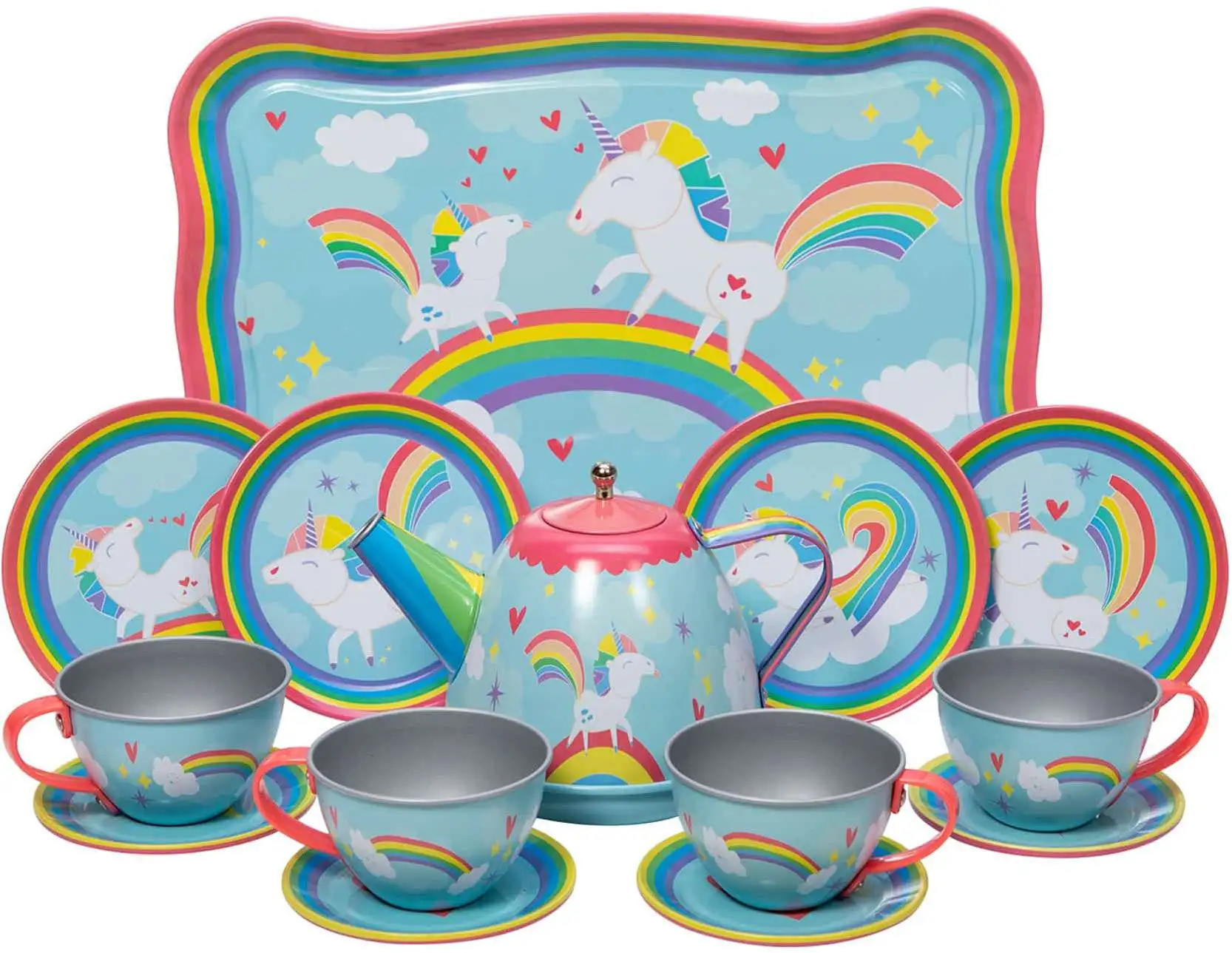 Unicorn Tin Tea Set Play Set