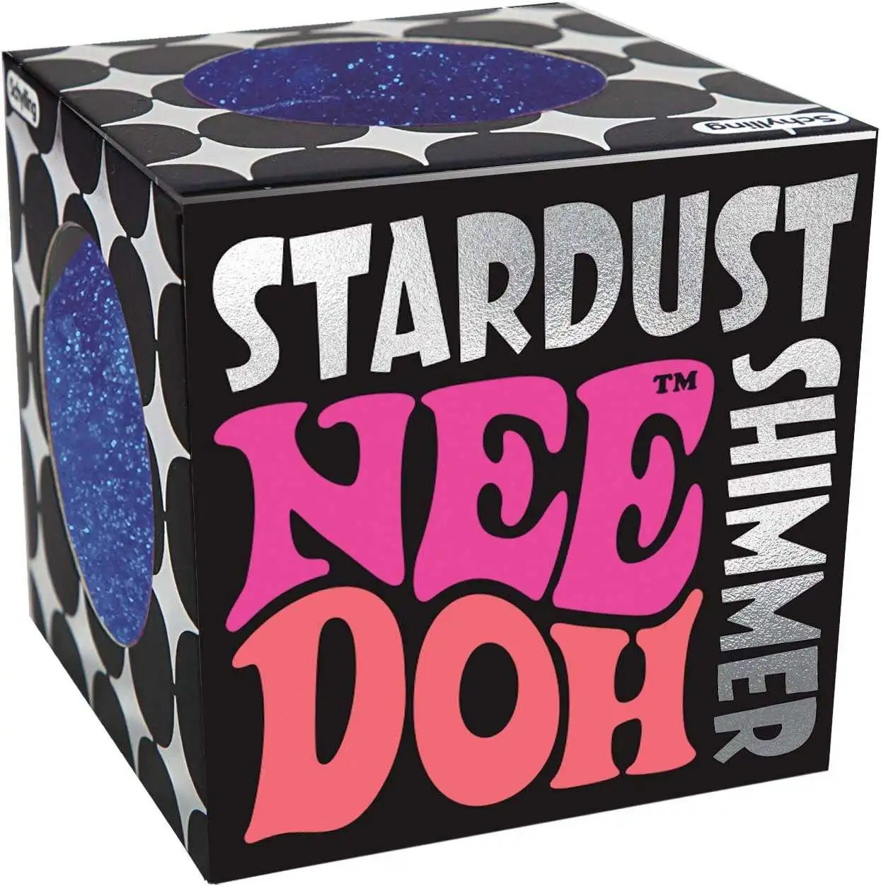 NeeDoh The Groovy Glob Stardust Shimmer Blue 2.5-Inch Stress Ball