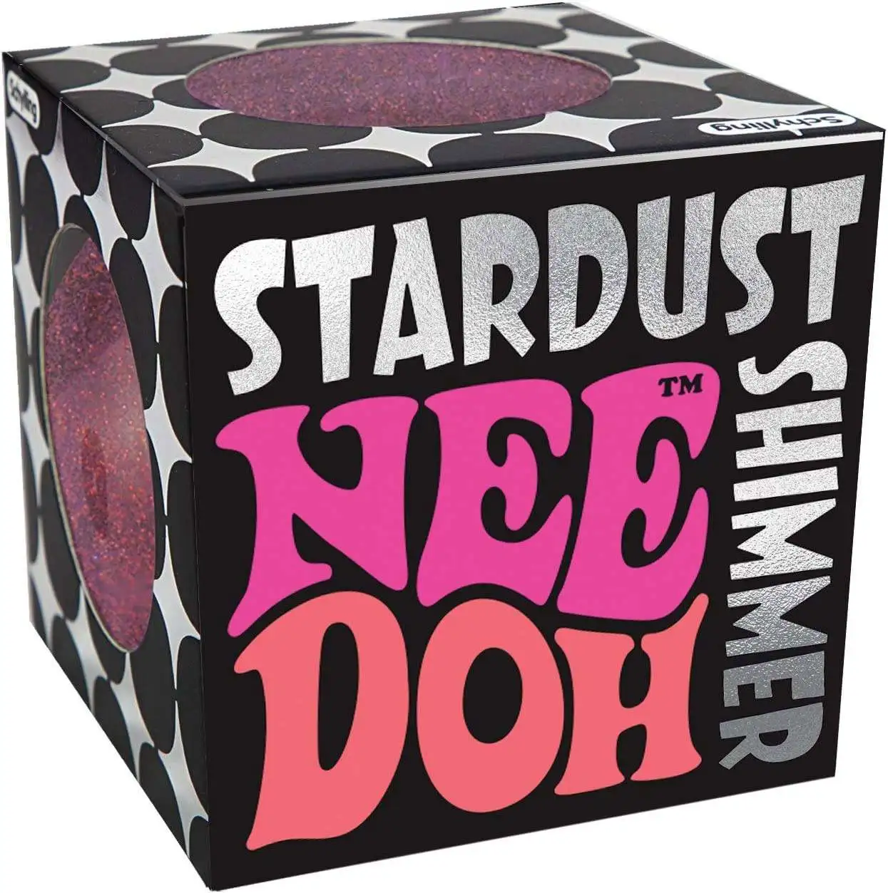 NeeDoh The Groovy Glob Stardust Shimmer Red 2.5-Inch Stress Ball