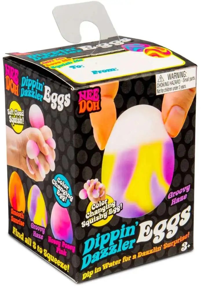 NeeDoh Dippin' Dazzler Eggs Stress Ball [1 RANDOM Color Changing Squishy Egg!]