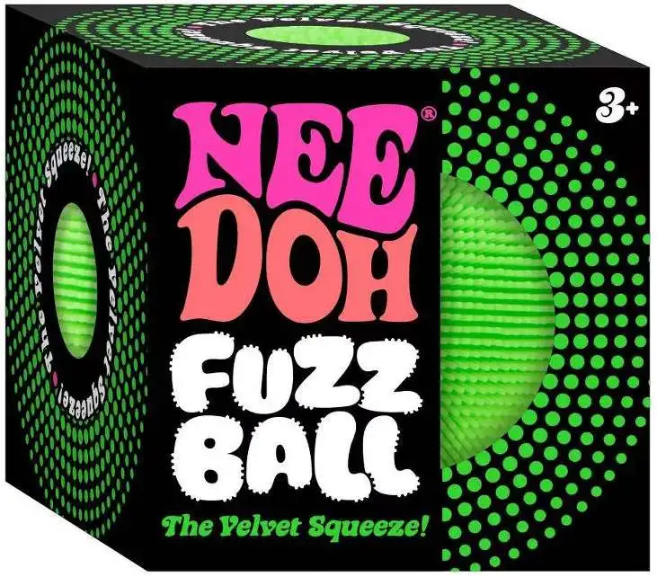 NeeDoh Fuzz Ball Stress Ball [1 RANDOM Color, The Velvet Squeeze!]