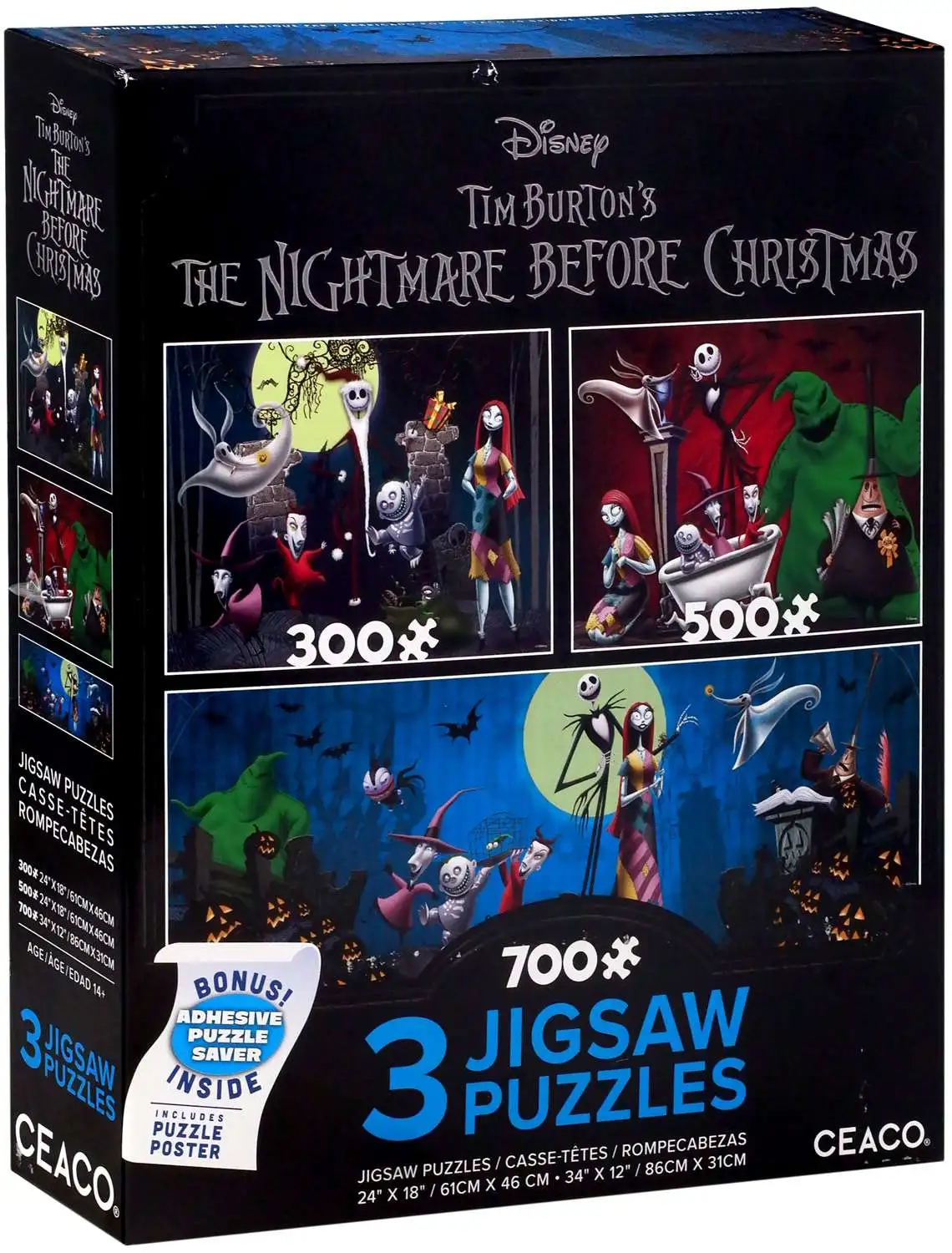 Disney The Nightmare Before Christmas The Nightmare Before Christmas Puzzle  3-Pack Ceaco - ToyWiz