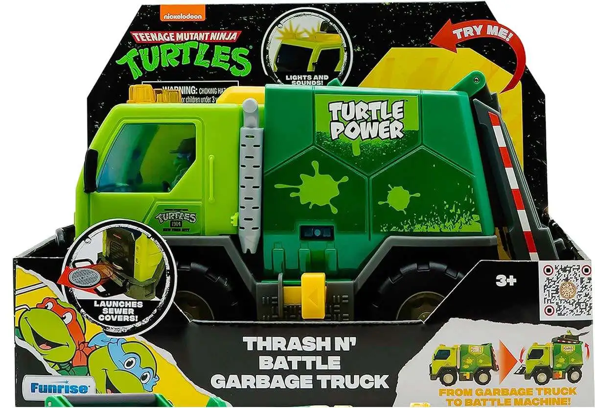 Teenage Mutant Ninja Turtles Nickelodeon Thrash N' Battle Garbage Truck Vehicle