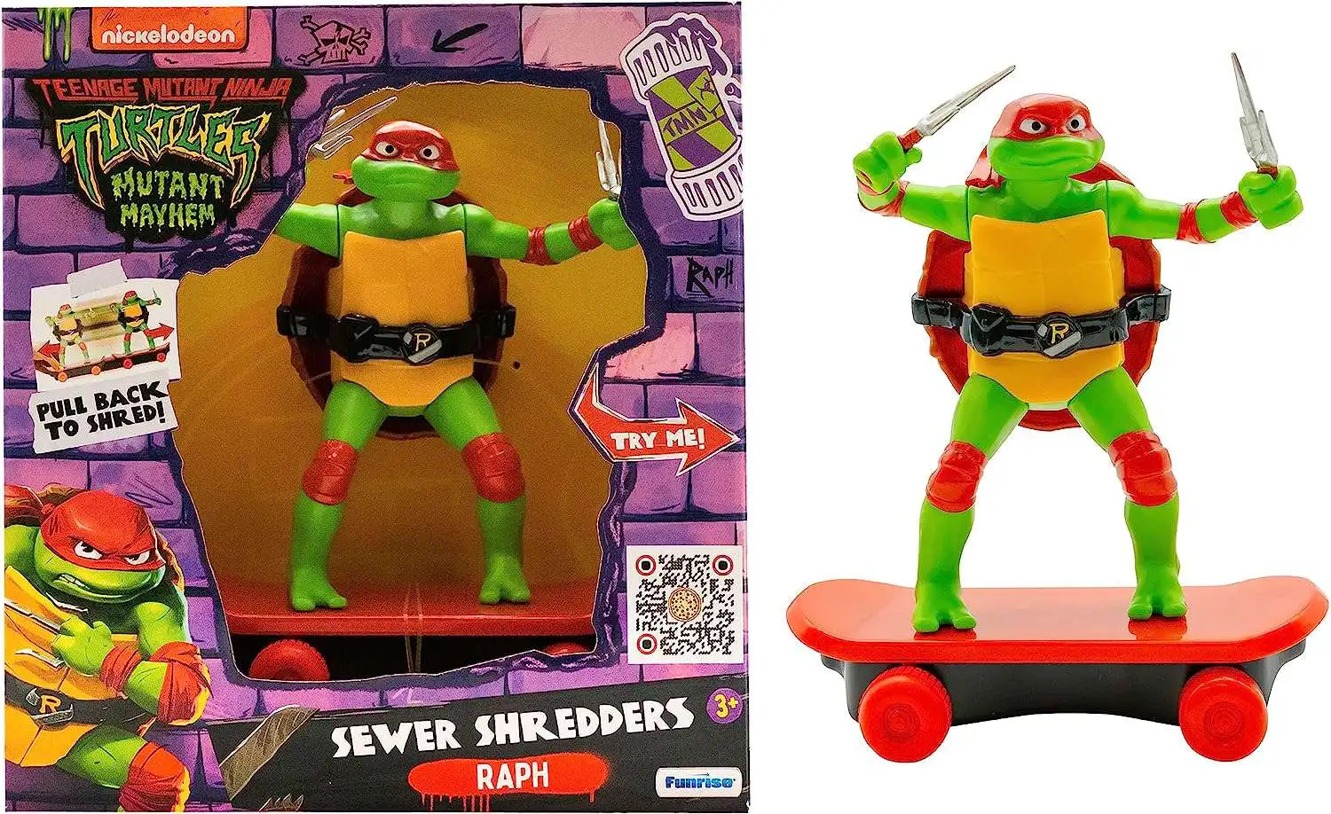 Teenage Mutant Ninja Turtles Mutant Mayhem Sewer Shredders Raph 5-Inch Pullback Vehicle