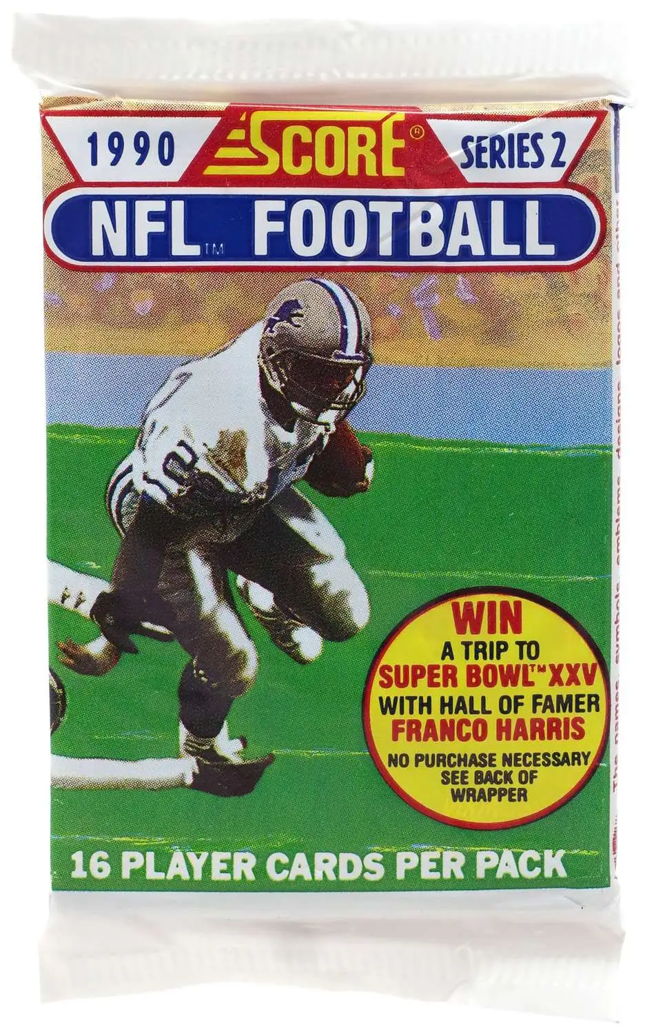 NFL Score 1990 Series 2 Football Trading Card WAX Pack [16 Cards]