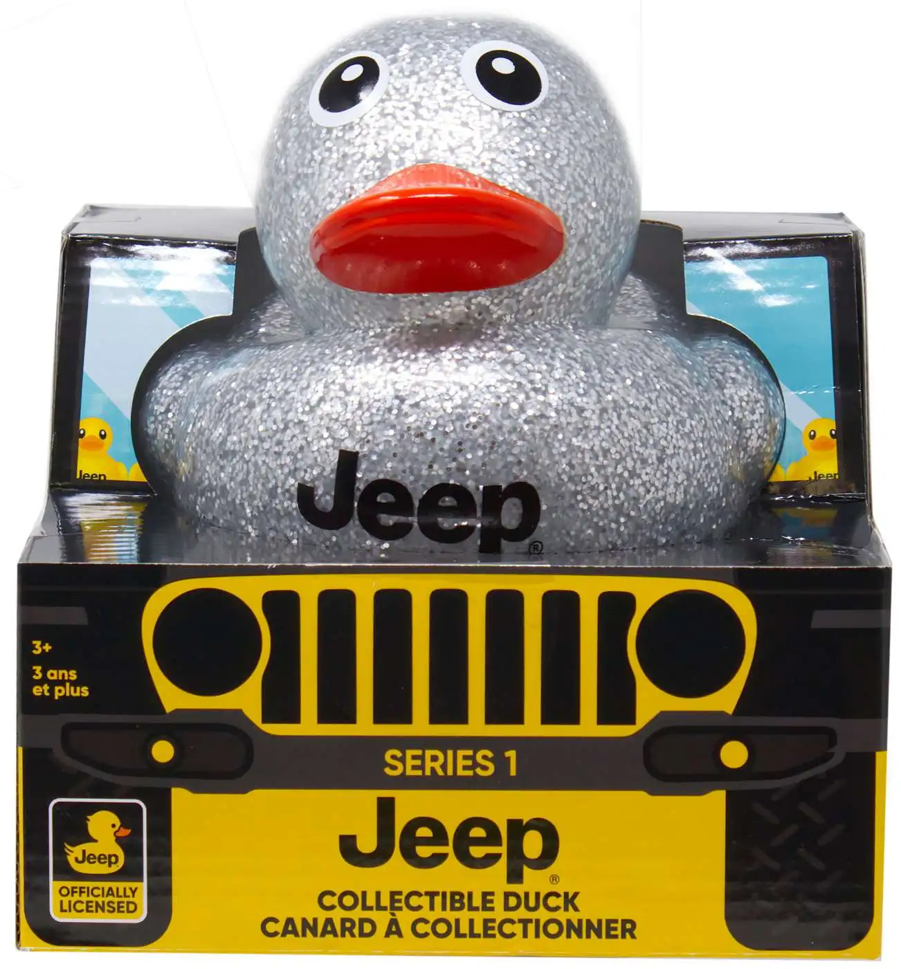 Jeep SILVER GLITTER 7-Inch Collectible Duck [Boxed]