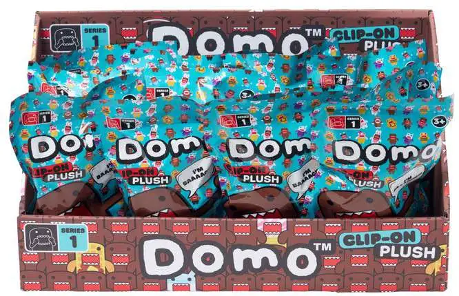 Domo Plush Clip On Domo 4 Mystery Box 12 Packs License 2 Play - ToyWiz