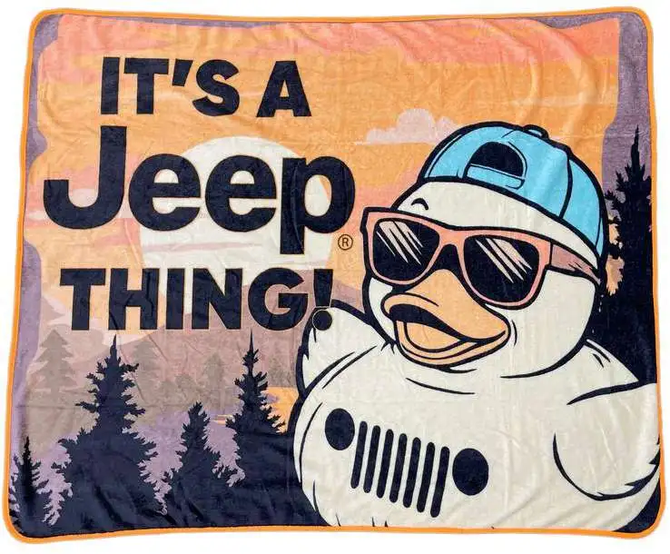 Ducks It's a Jeep Thing Sunset 50-Inch x 40-Inch Fleece Throw Blanket
