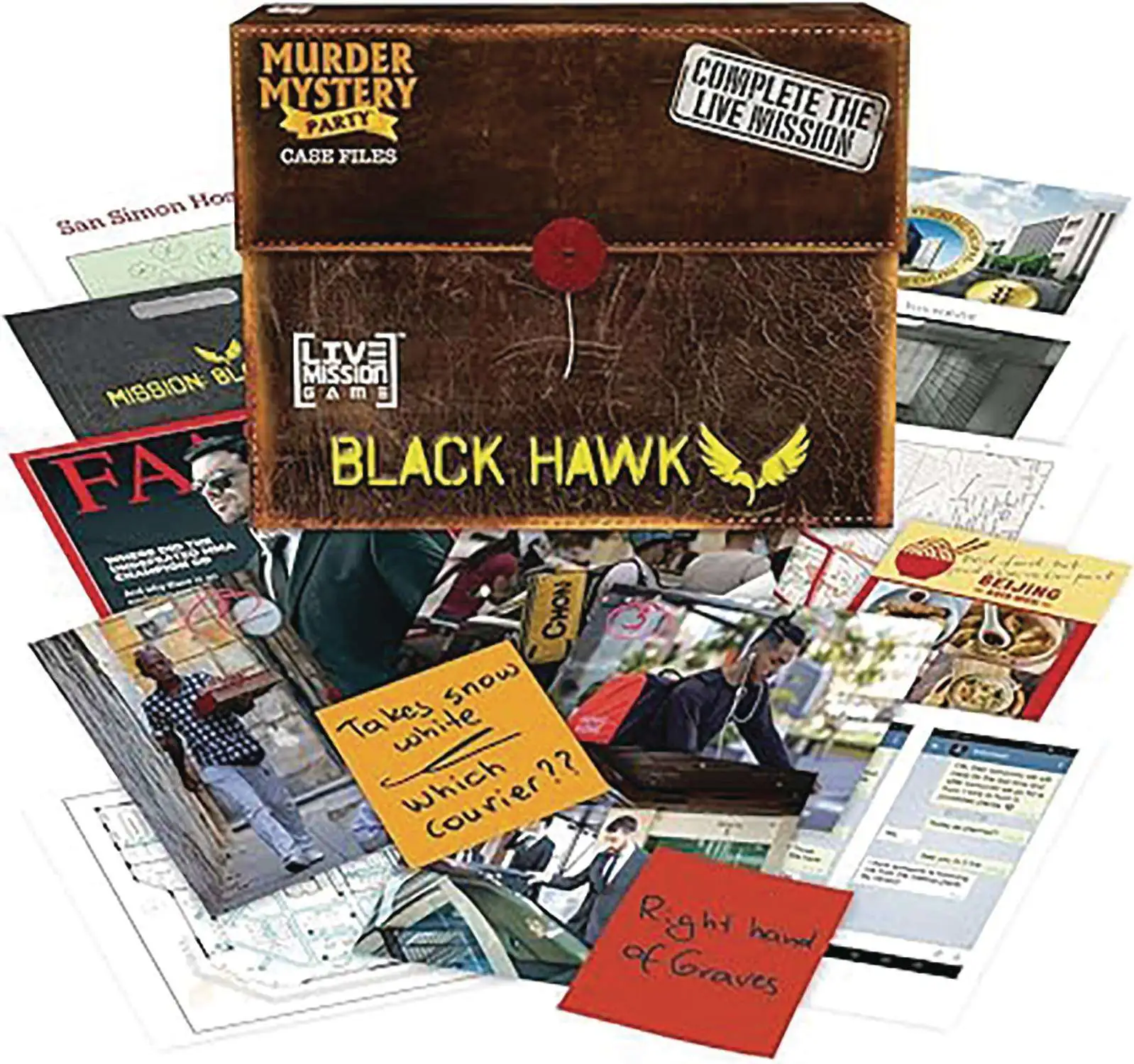 Murder Mystery Party Game Mission Black Hawk's Board Game