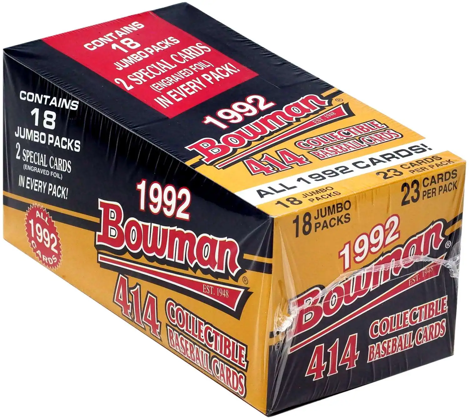 MLB Topps 1992 Bowman Baseball Jumbo Box [18 Packs]