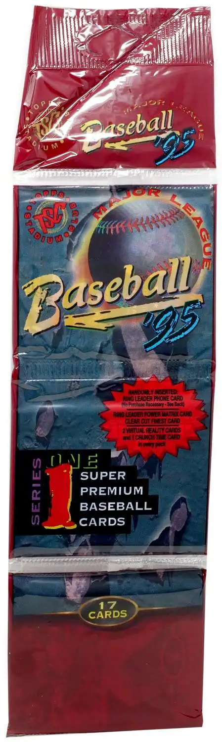 MLB Topps 1995 Stadium Club Series 1 Trading Card RETAIL Pack [17 Cards]