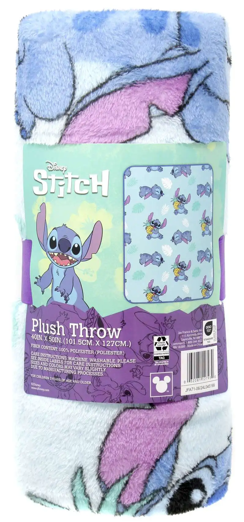 Disney Stitch Fleece Throw Blanket