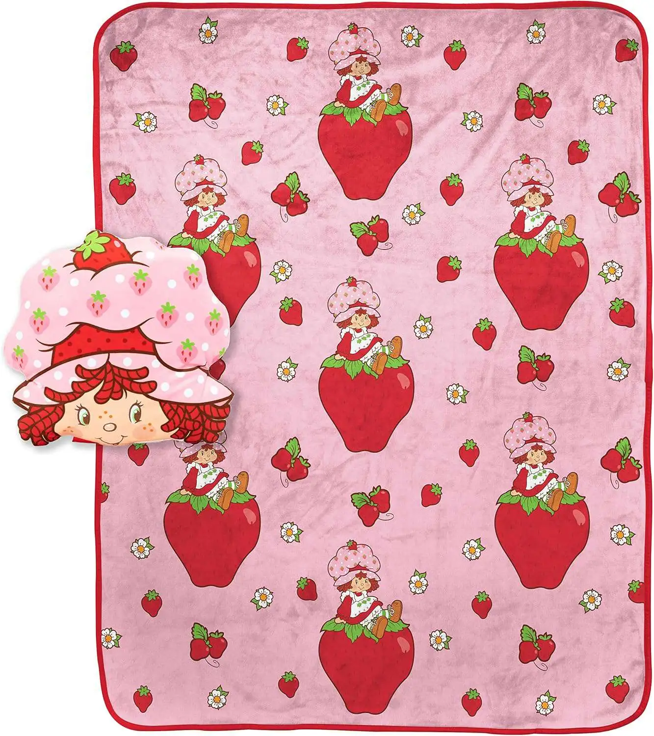Strawberry Shortcake Nogginz Pillow & Travel Blanket Set