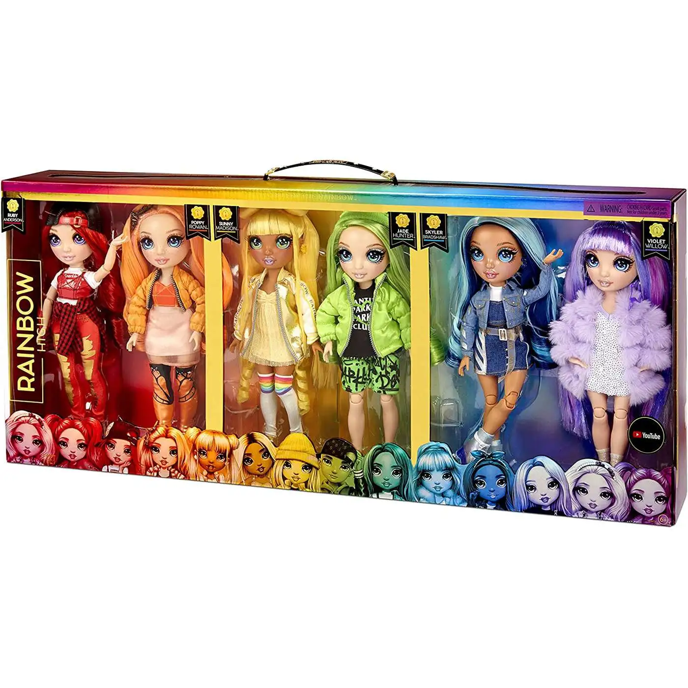 Rainbow High Ruby Anderson, Poppy Rowan, Sunny Madison, Jade Hunter, Skyler  Bradshaw Violet Willow Doll 6-Pack MGA Entertainment - ToyWiz