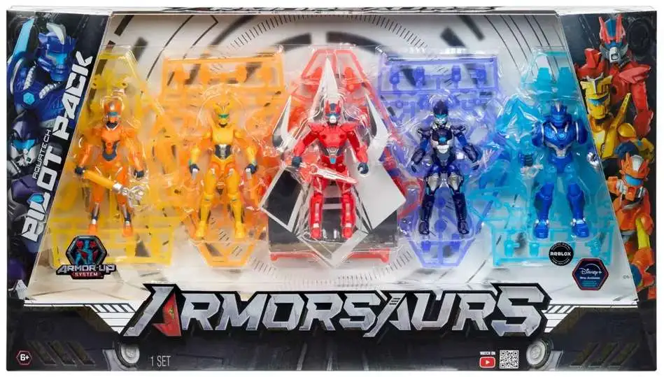 Disney Armorsaurs Armor-Up System Aquatech Pilot Pack Action Figure 5-Pack [Digital Roblox Item Included!]