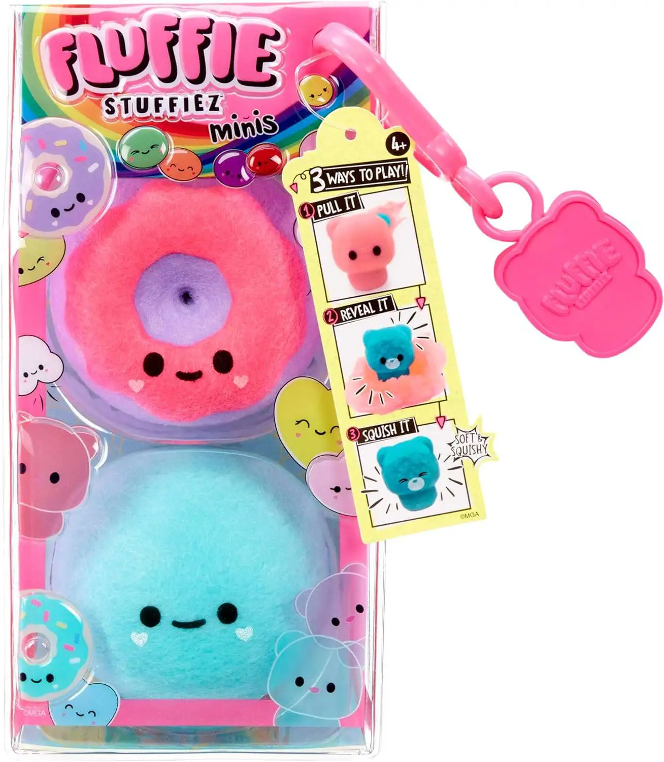 Fluffie Stuffiez Minis Donut & Round Candy Figure 2-Pack [Soft & Squishable]
