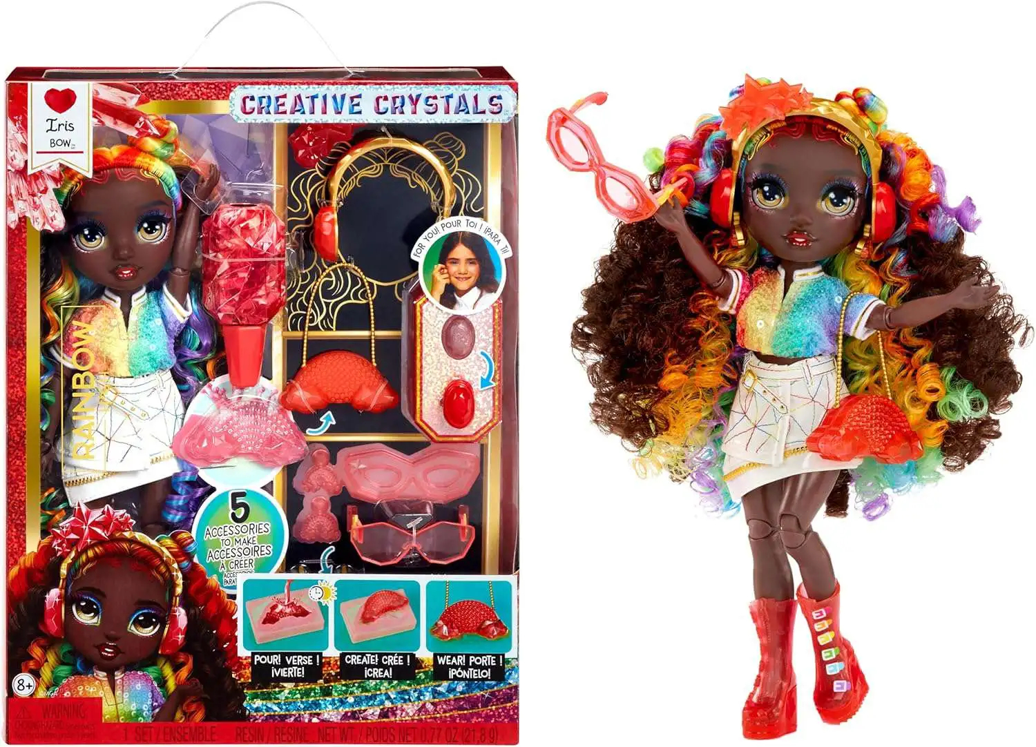 Rainbow High Creative Crystals Iris Bow Doll MGA
