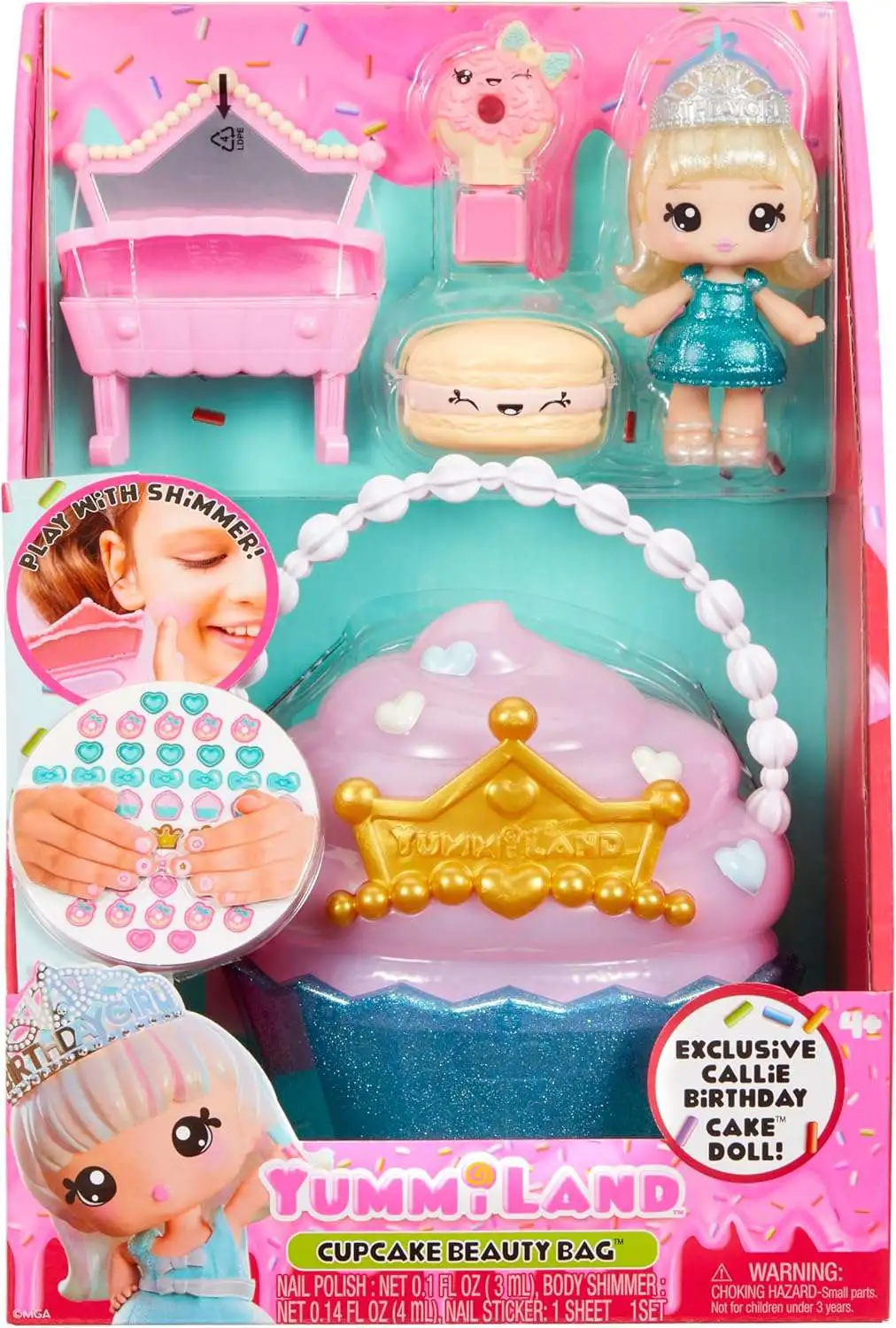 Yummiland Cupcake Beauty Bag Playset [Callie Birthday Cake Doll!]