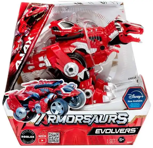 Disney Armorsaurs Evolvers Ajax Transforming Vehicle [Digital Roblox Item Included!]