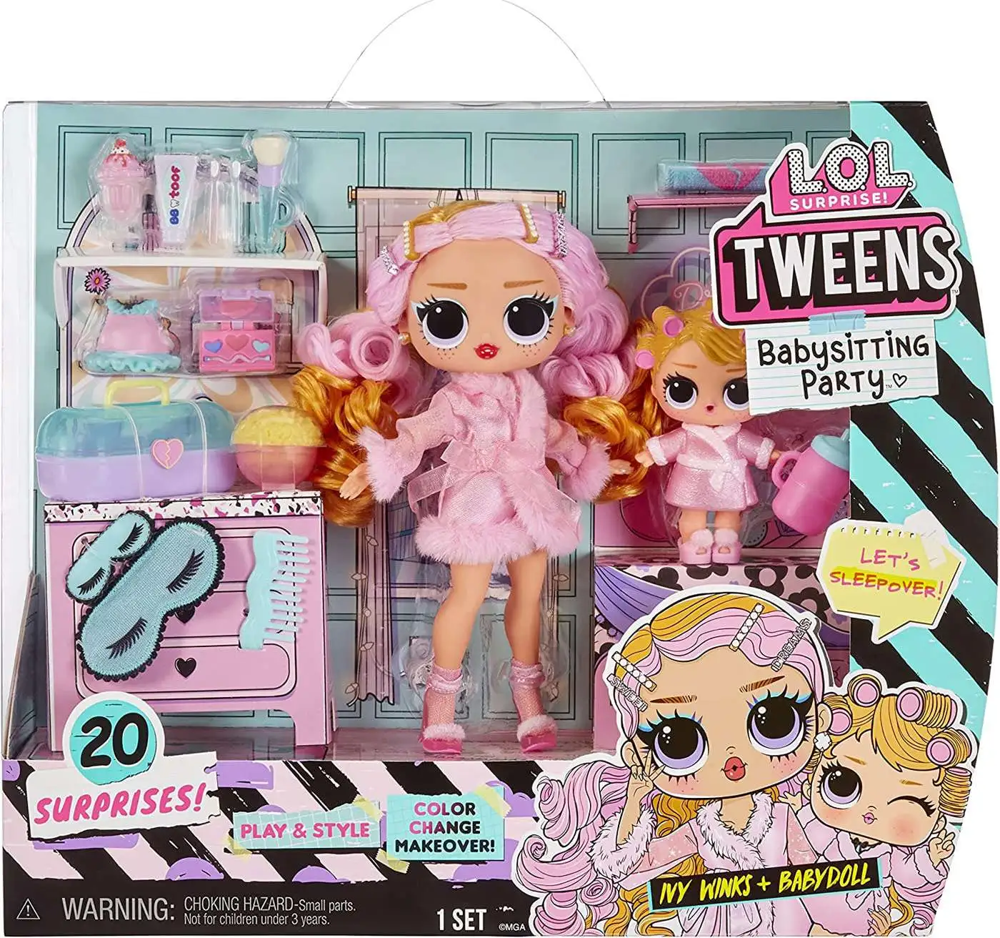 LOL Surprise Tweens Babysitting Sleepover Party Ivy Winks Babydoll Fashion  Doll MGA Entertainment - ToyWiz
