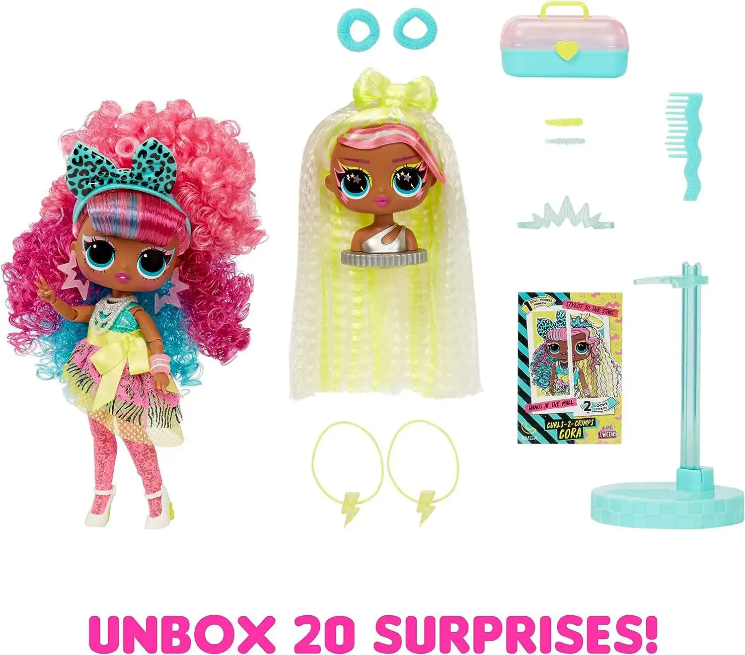 LOL Surprise Tweens Surprise SWAP Curls-2-Crimps Cora Fashion Doll MGA ...