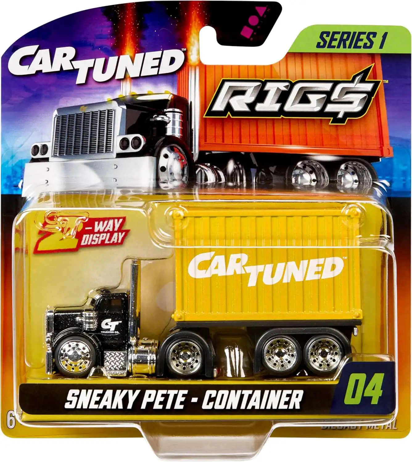 CarTuned Rigs Series 1 Sneaky Pete - Container Diecast Car YELLOW