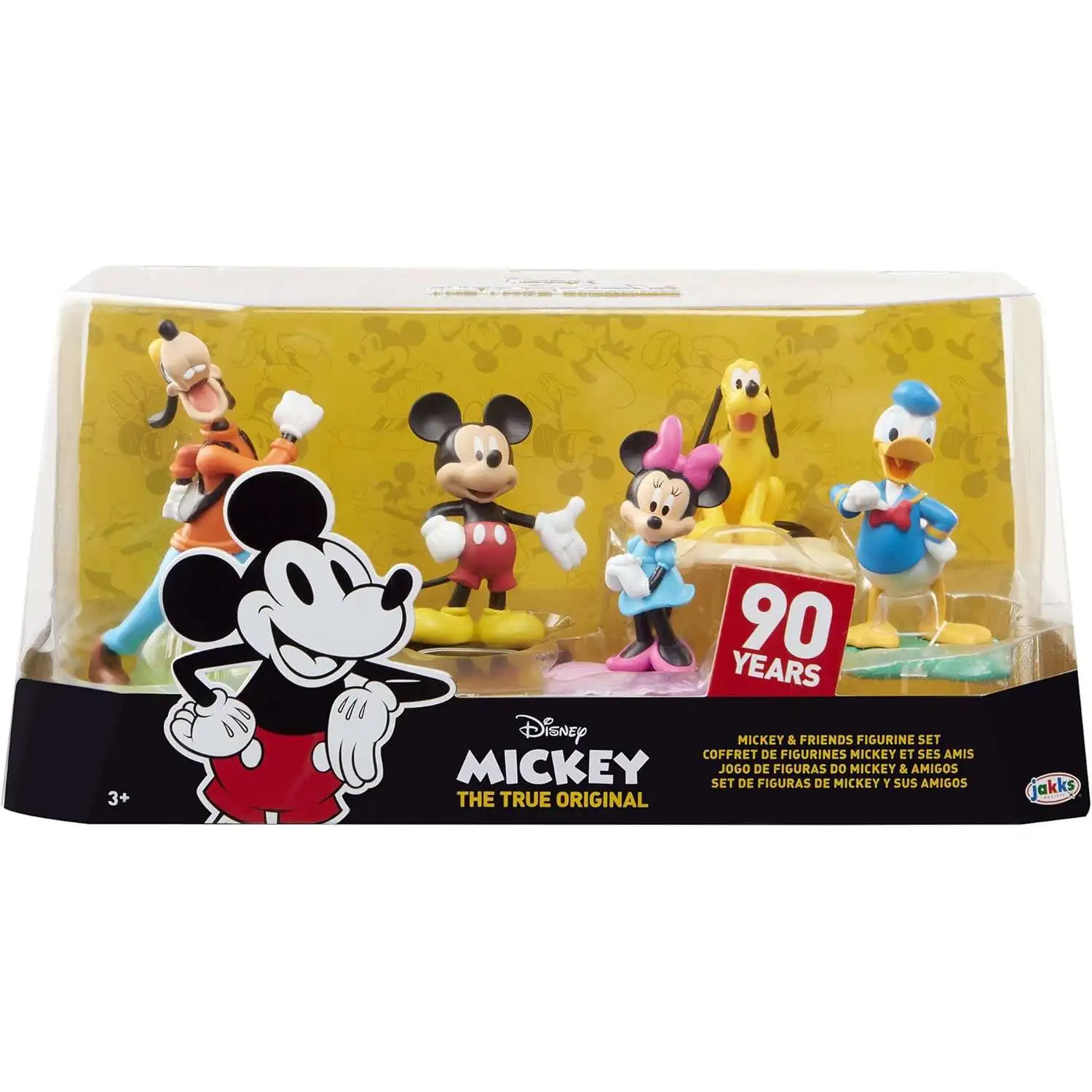 Disney Mickey the True Original Mickey & Friends 3.5-Inch Figurine Playset [Goofy, Mickey, Minnie, Pluto & Donald, Damaged Package]