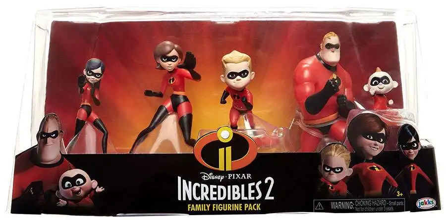 Jakks Pacific Disney The Incredibles Family Set of 5 Figures 