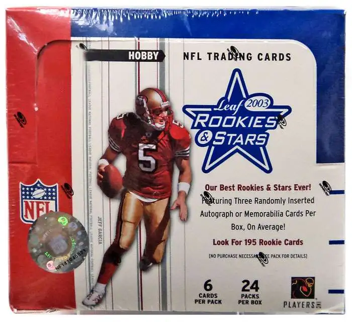 NFL Leaf 2003 Rookies Stars Football Trading Card Hobby Box ToyWiz