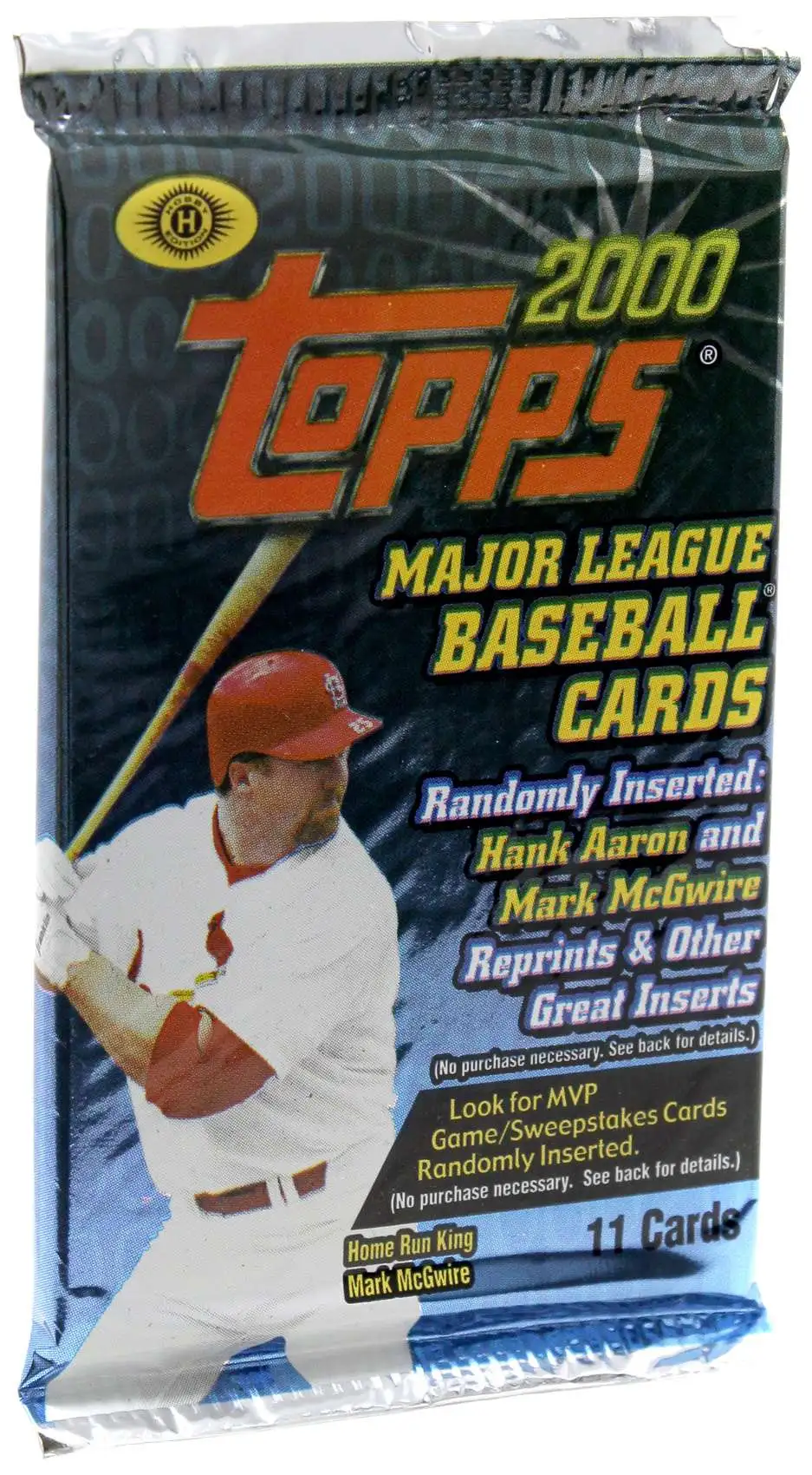 MLB Topps 2000 Baseball Series 1 Trading Card HOBBY Pack 11 Cards ToyWiz mlb-topps-2000-baseball-series-1-trading-card-hobby-pack-11-cards-toywiz