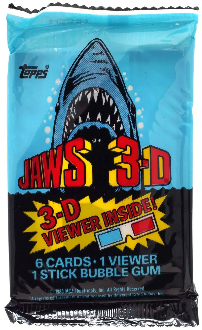 Jaws 3-D Trading Card Pack [6 Cards]