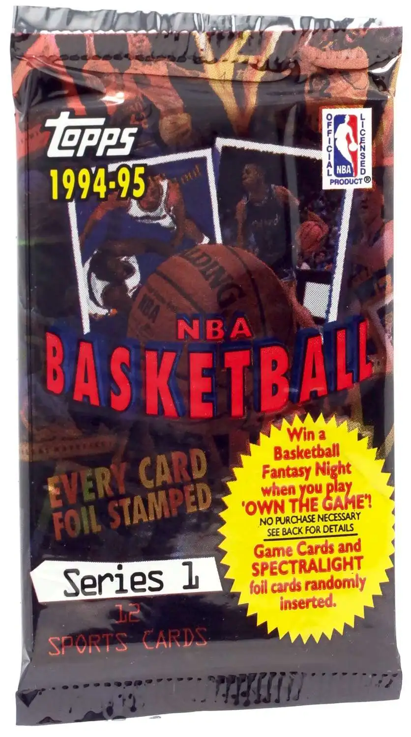 NBA Topps 1994-95 Series 1 Basketball Trading Card HOBBY Pack [12 Cards]
