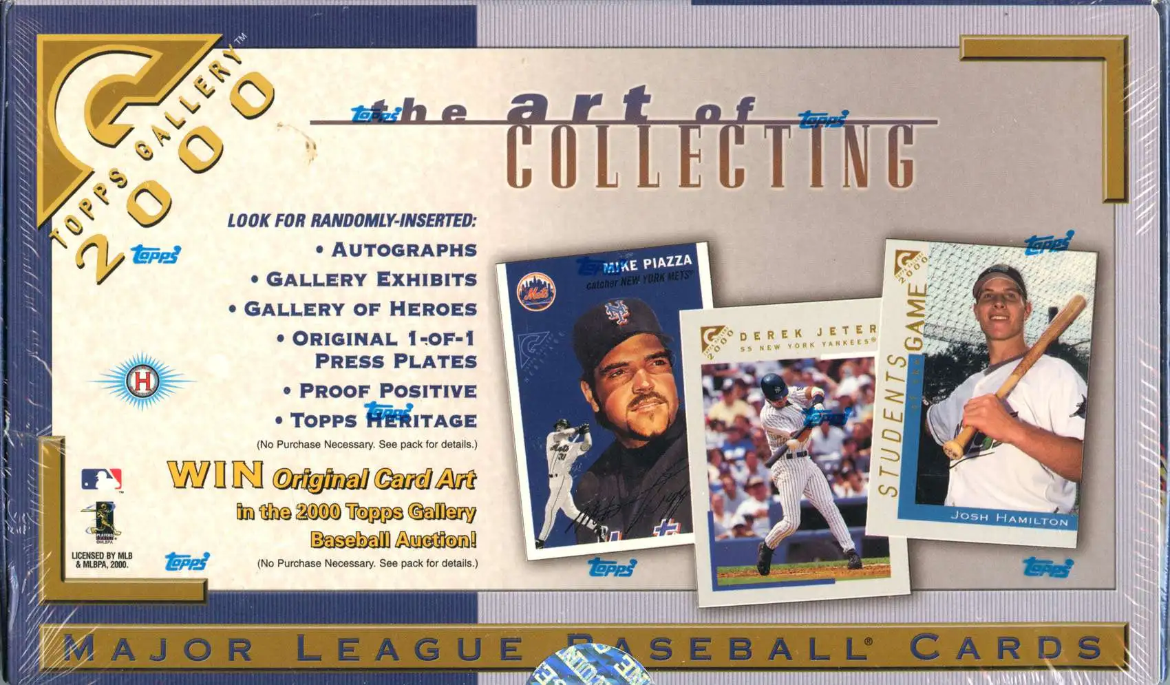 MLB 2000 Topps Gallery Baseball Trading Card HOBBY Box [24 Packs]