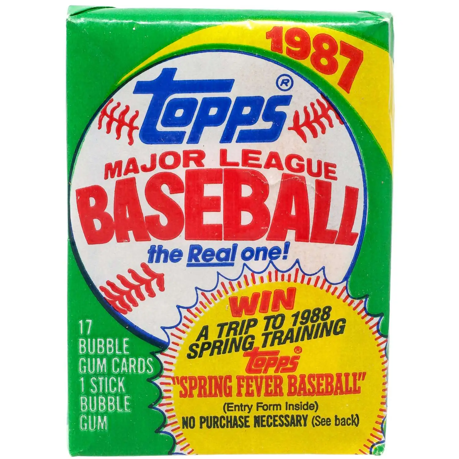 MLB 1987 Topps Baseball Trading Card WAX Pack [17 Cards]