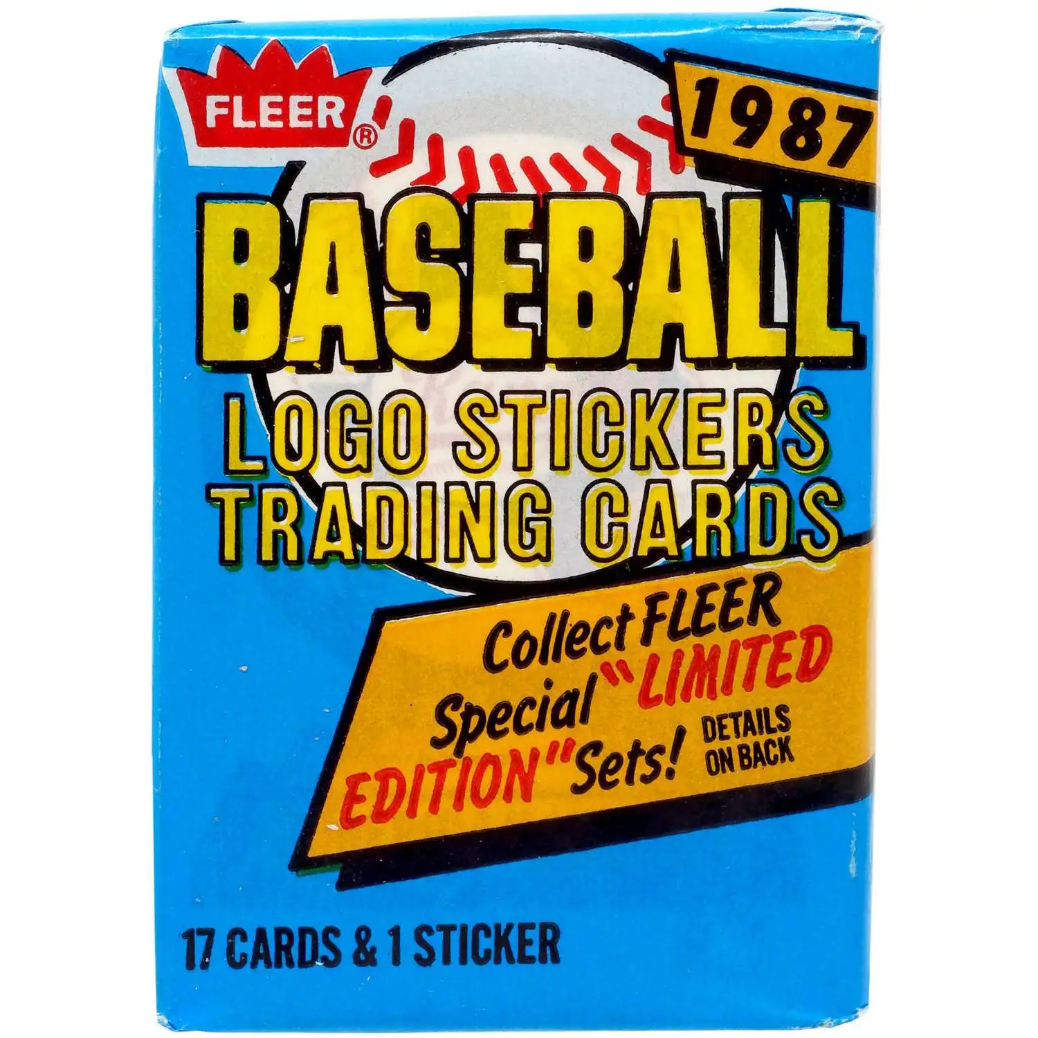 MLB Fleer 1987 Baseball Trading Card WAX Pack 17 Cards - ToyWiz MLB Fleer 1987 Baseball Trading Card WAX Pack 17 Cards - ToyWiz