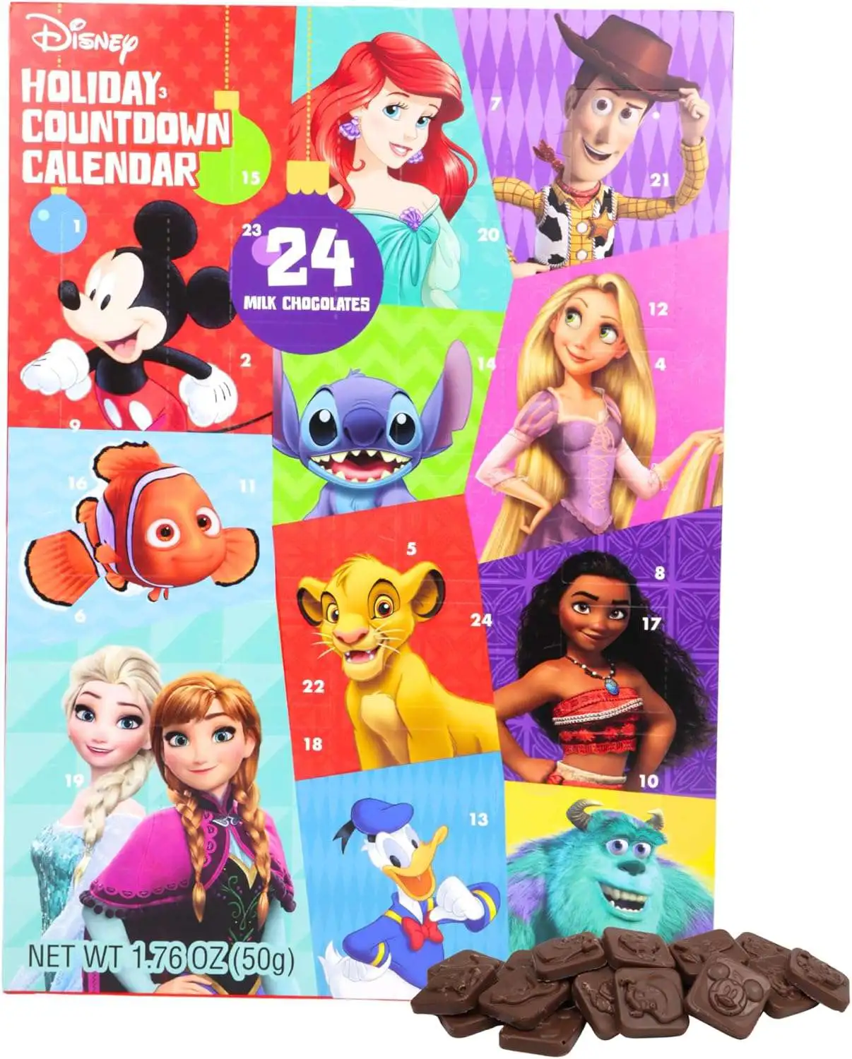 Disney 2025 Holiday Countdown Calendar Advent Calendar [24 Milk Chocolates]