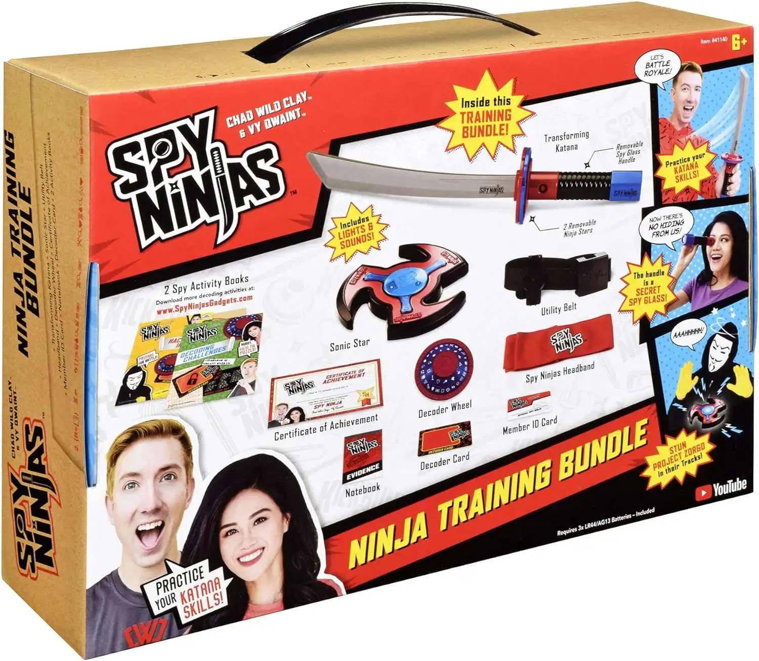 Spy Ninjas Chad Wild Clay & Vy Qwaint Ninja Training Bundle Mission Kit Playset