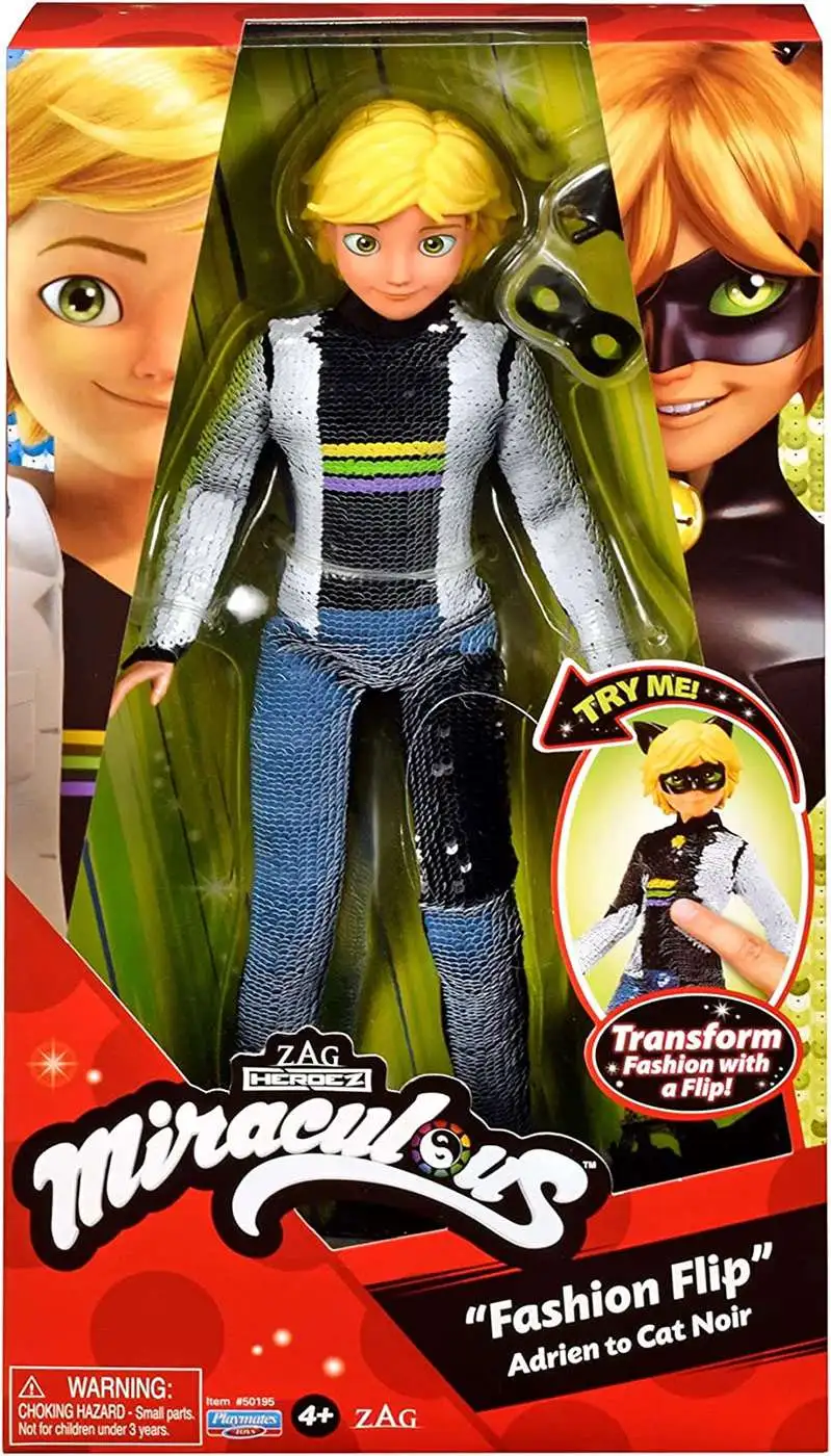 Miraculous Ladybug Superhero Secret Adrien with Cat Noir Outfit by  Playmates Toys