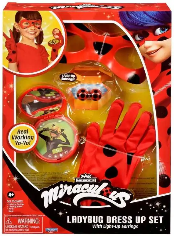 Miraculous Ladybug Dress Up Set 10.5-Inch Roleplay Set [with Light-Up Earrings]