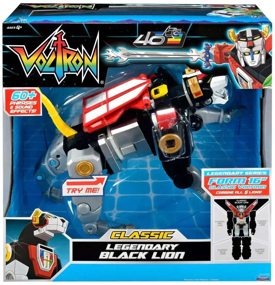 Voltron CLASSIC Legendary Black Lion DELUXE Combinable Action Figure [40th Anniversary]