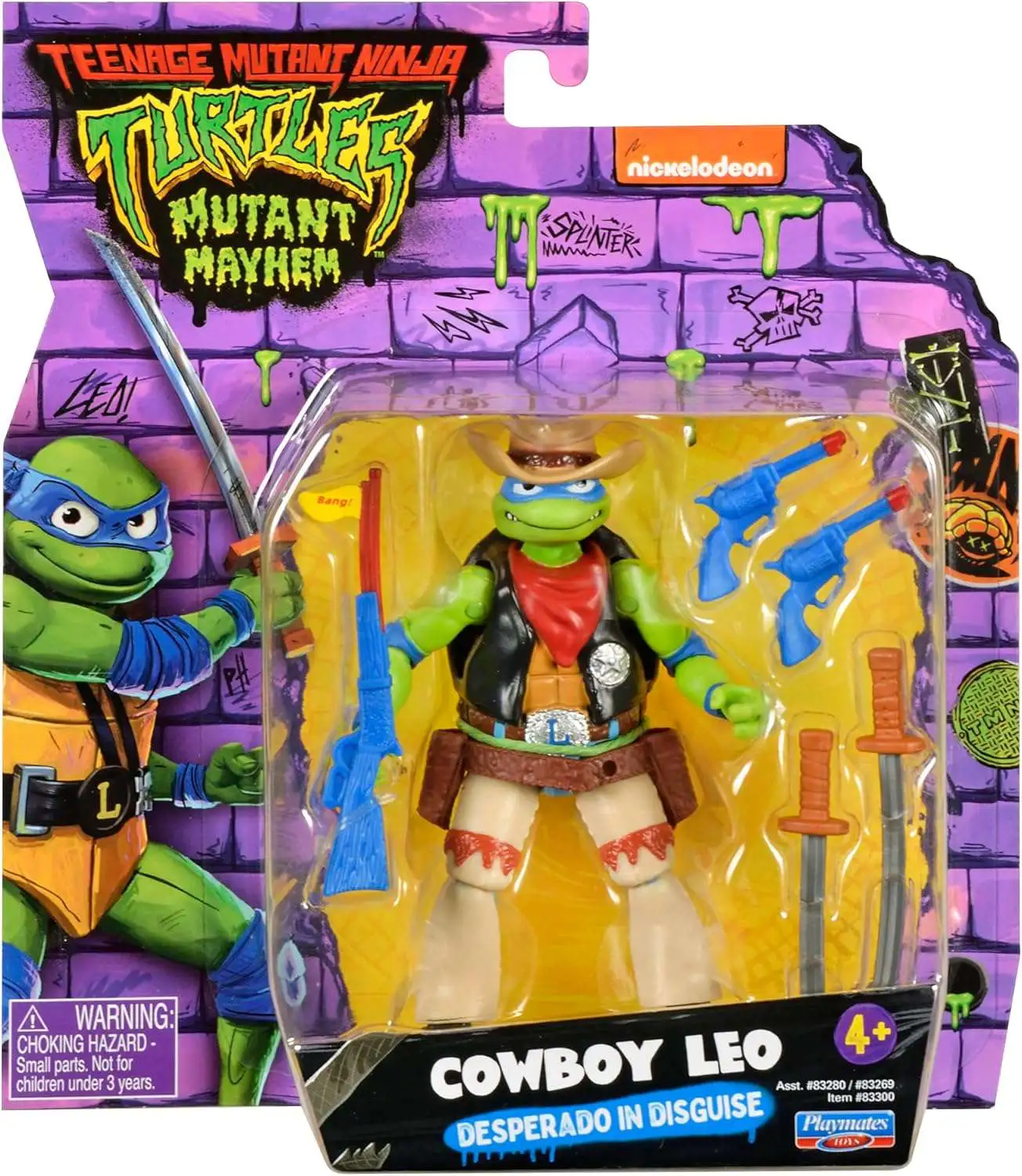 Teenage Mutant Ninja Turtles Mutant Mayhem Cowboy Leo 4.5 Action Figure ...